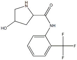 4-hydroxy-N-[2-(trifluoromethyl)phenyl]pyrrolidine-2-carboxamide Struktur