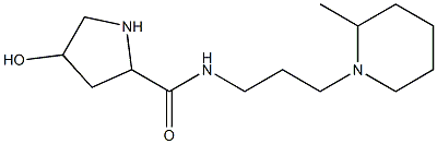 4-hydroxy-N-[3-(2-methylpiperidin-1-yl)propyl]pyrrolidine-2-carboxamide Struktur