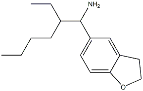 5-(1-amino-2-ethylhexyl)-2,3-dihydro-1-benzofuran Struktur