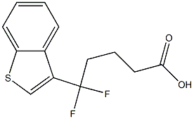 5-(1-benzothiophen-3-yl)-5,5-difluoropentanoic acid Struktur