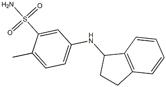 5-(2,3-dihydro-1H-inden-1-ylamino)-2-methylbenzene-1-sulfonamide Struktur