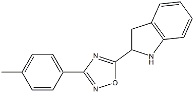 5-(2,3-dihydro-1H-indol-2-yl)-3-(4-methylphenyl)-1,2,4-oxadiazole Struktur