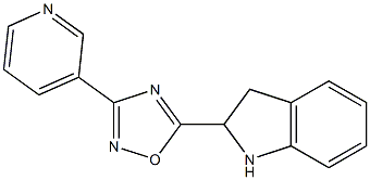 5-(2,3-dihydro-1H-indol-2-yl)-3-(pyridin-3-yl)-1,2,4-oxadiazole Struktur