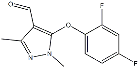 5-(2,4-difluorophenoxy)-1,3-dimethyl-1H-pyrazole-4-carbaldehyde Struktur