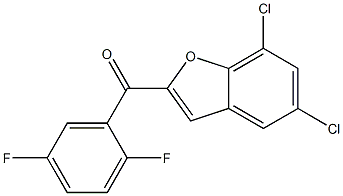 5,7-dichloro-2-[(2,5-difluorophenyl)carbonyl]-1-benzofuran Struktur