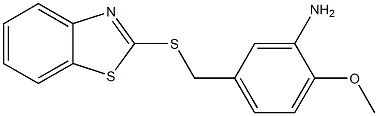 5-[(1,3-benzothiazol-2-ylsulfanyl)methyl]-2-methoxyaniline Struktur