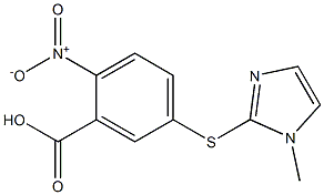 5-[(1-methyl-1H-imidazol-2-yl)sulfanyl]-2-nitrobenzoic acid Struktur