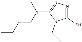 5-[butyl(methyl)amino]-4-ethyl-4H-1,2,4-triazole-3-thiol Struktur