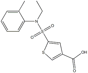 5-[ethyl(2-methylphenyl)sulfamoyl]thiophene-3-carboxylic acid Struktur