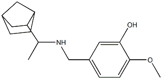 5-{[(1-{bicyclo[2.2.1]heptan-2-yl}ethyl)amino]methyl}-2-methoxyphenol Struktur