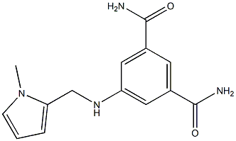 5-{[(1-methyl-1H-pyrrol-2-yl)methyl]amino}benzene-1,3-dicarboxamide Struktur