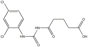 5-{[(2,4-dichlorophenyl)carbamoyl]amino}-5-oxopentanoic acid Struktur