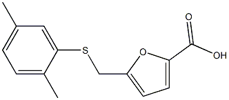 5-{[(2,5-dimethylphenyl)sulfanyl]methyl}furan-2-carboxylic acid Struktur