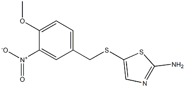 5-{[(4-methoxy-3-nitrophenyl)methyl]sulfanyl}-1,3-thiazol-2-amine Struktur