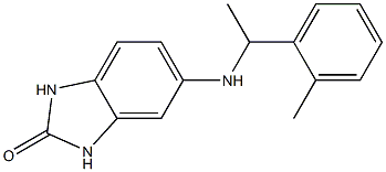 5-{[1-(2-methylphenyl)ethyl]amino}-2,3-dihydro-1H-1,3-benzodiazol-2-one Struktur