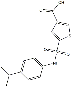 5-{[4-(propan-2-yl)phenyl]sulfamoyl}thiophene-3-carboxylic acid Struktur