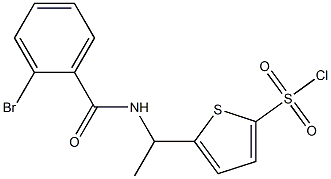 5-{1-[(2-bromophenyl)formamido]ethyl}thiophene-2-sulfonyl chloride Struktur