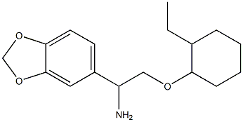 5-{1-amino-2-[(2-ethylcyclohexyl)oxy]ethyl}-2H-1,3-benzodioxole Struktur