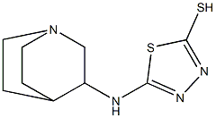 5-{1-azabicyclo[2.2.2]octan-3-ylamino}-1,3,4-thiadiazole-2-thiol Struktur