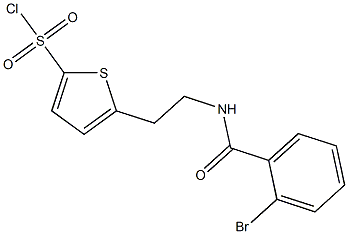 5-{2-[(2-bromophenyl)formamido]ethyl}thiophene-2-sulfonyl chloride Struktur