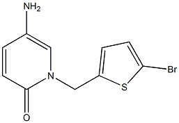 5-amino-1-[(5-bromothiophen-2-yl)methyl]-1,2-dihydropyridin-2-one Struktur