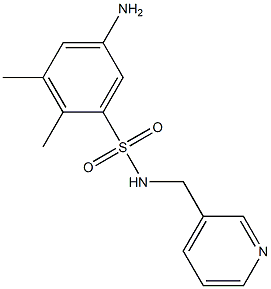 5-amino-2,3-dimethyl-N-(pyridin-3-ylmethyl)benzene-1-sulfonamide Struktur