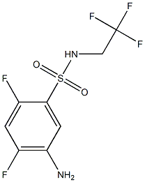 5-amino-2,4-difluoro-N-(2,2,2-trifluoroethyl)benzene-1-sulfonamide Struktur