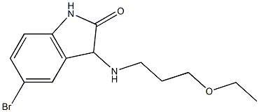 5-bromo-3-[(3-ethoxypropyl)amino]-2,3-dihydro-1H-indol-2-one Struktur