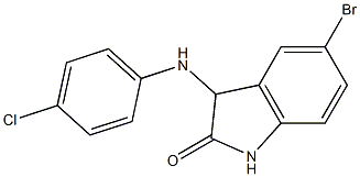 5-bromo-3-[(4-chlorophenyl)amino]-2,3-dihydro-1H-indol-2-one Struktur