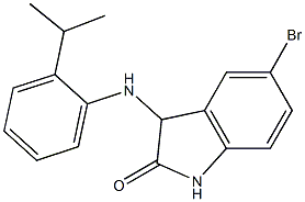 5-bromo-3-{[2-(propan-2-yl)phenyl]amino}-2,3-dihydro-1H-indol-2-one Struktur