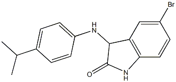 5-bromo-3-{[4-(propan-2-yl)phenyl]amino}-2,3-dihydro-1H-indol-2-one Struktur