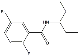 5-bromo-N-(1-ethylpropyl)-2-fluorobenzamide Struktur