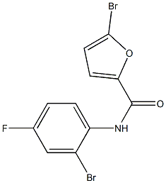 5-bromo-N-(2-bromo-4-fluorophenyl)furan-2-carboxamide Struktur