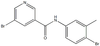 5-bromo-N-(4-bromo-3-methylphenyl)pyridine-3-carboxamide Struktur