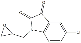 5-chloro-1-(oxiran-2-ylmethyl)-2,3-dihydro-1H-indole-2,3-dione Struktur