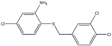 5-chloro-2-{[(3,4-dichlorophenyl)methyl]sulfanyl}aniline Struktur