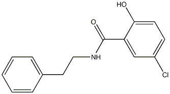 5-chloro-2-hydroxy-N-(2-phenylethyl)benzamide Struktur