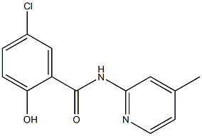 5-chloro-2-hydroxy-N-(4-methylpyridin-2-yl)benzamide Struktur