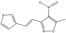 5-methyl-4-nitro-3-[(E)-2-thien-3-ylvinyl]isoxazole Struktur