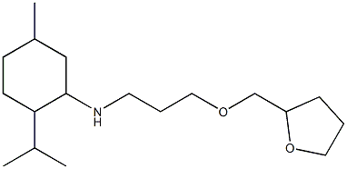 5-methyl-N-[3-(oxolan-2-ylmethoxy)propyl]-2-(propan-2-yl)cyclohexan-1-amine Struktur