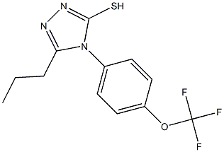 5-propyl-4-[4-(trifluoromethoxy)phenyl]-4H-1,2,4-triazole-3-thiol Struktur