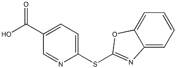 6-(1,3-benzoxazol-2-ylsulfanyl)pyridine-3-carboxylic acid Struktur