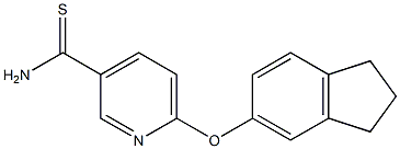 6-(2,3-dihydro-1H-inden-5-yloxy)pyridine-3-carbothioamide Struktur