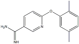 6-(2,5-dimethylphenoxy)pyridine-3-carboximidamide Struktur