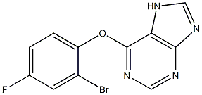 6-(2-bromo-4-fluorophenoxy)-7H-purine Struktur