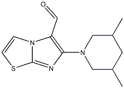 6-(3,5-dimethylpiperidin-1-yl)imidazo[2,1-b][1,3]thiazole-5-carbaldehyde Struktur