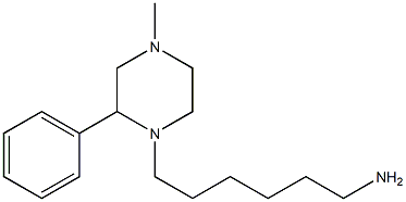 6-(4-methyl-2-phenylpiperazin-1-yl)hexan-1-amine Struktur