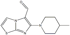 6-(4-methylpiperidin-1-yl)imidazo[2,1-b][1,3]thiazole-5-carbaldehyde Struktur