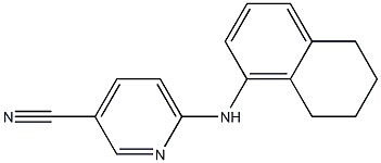 6-(5,6,7,8-tetrahydronaphthalen-1-ylamino)pyridine-3-carbonitrile Struktur