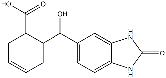 6-[hydroxy(2-oxo-2,3-dihydro-1H-1,3-benzodiazol-5-yl)methyl]cyclohex-3-ene-1-carboxylic acid Struktur